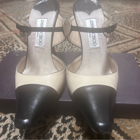 Jimmy Choos- two toned with black and light tan- - Picture 5 of 7